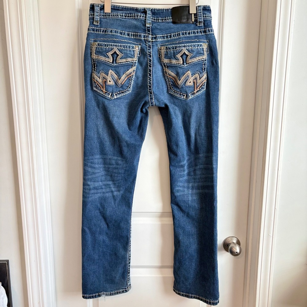 Montero Men's Modern Bootcut Jeans Embroidered Vaquero Western Y2K Rodeo 33x32